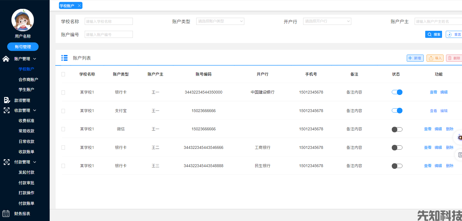 校园财务管理系统(图1) 校园财务管理系统(图1)