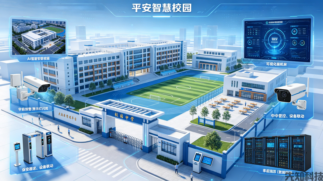 新建学校智慧安防整体设计方案(图1)