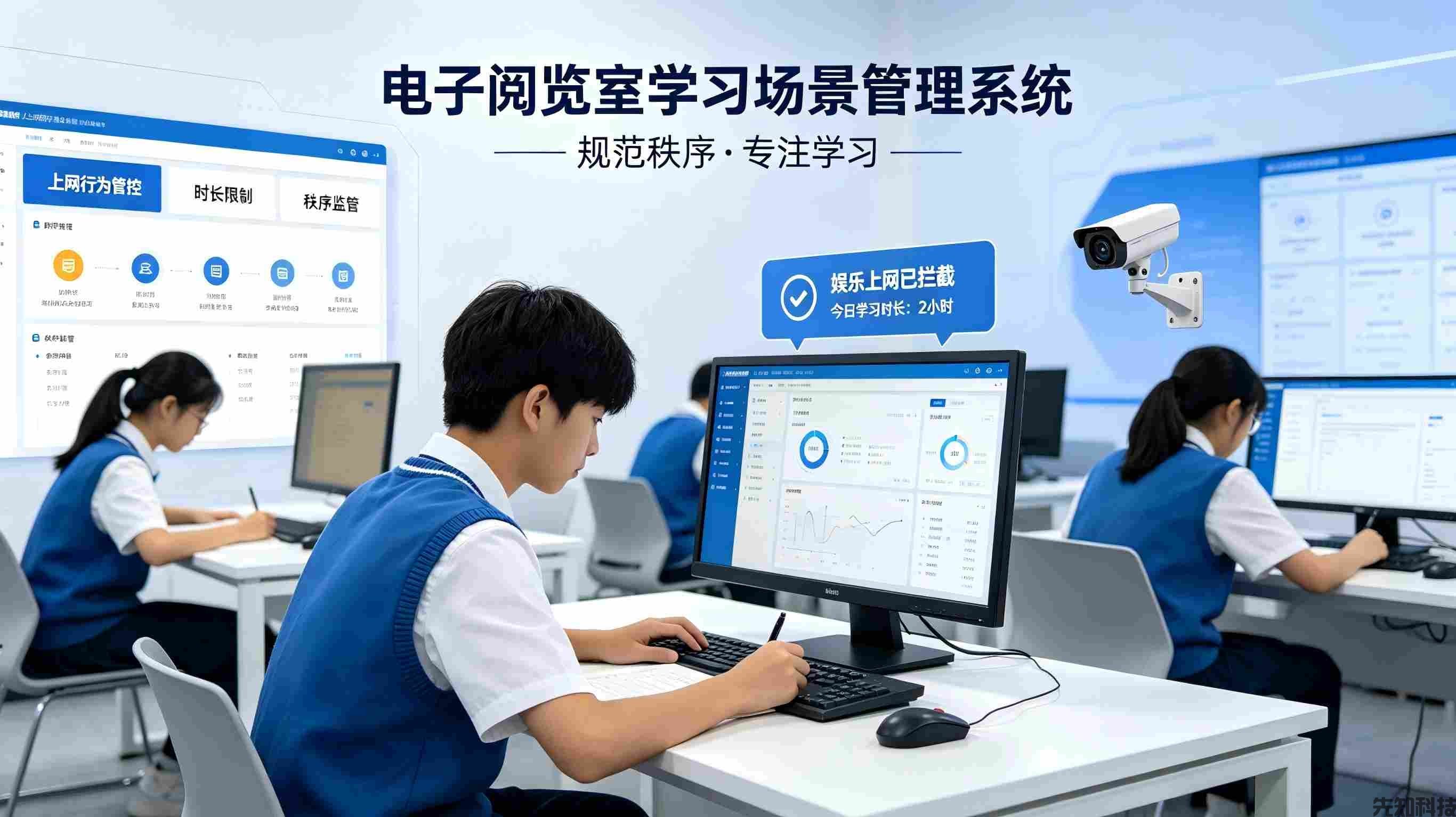 电子阅览室管理:校园智能化上机阅览管控解决方案(图3) 电子阅览室管理:校园智能化上机阅览管控解决方案(图3)