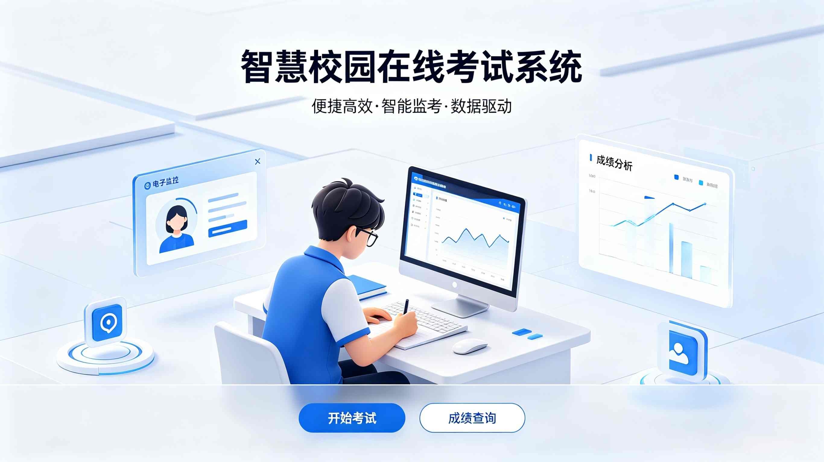 智慧校园在线考试系统(图1) 在线考试系统:校园无纸化智能组卷监考测评阅卷平台(图1)