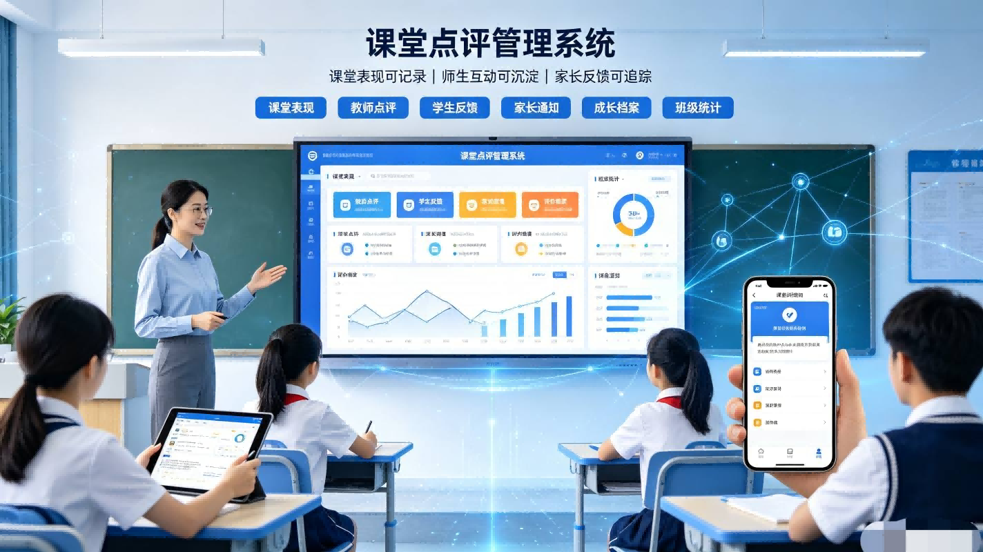 课堂点评管理系统：AI智慧课堂评价与教学质量闭环管控平台