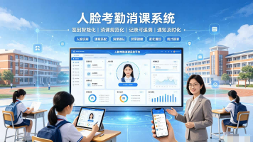 人脸考勤消课系统:人脸签到与课时消课闭环管理平台(图1) 人脸考勤消课系统:人脸签到与课时消课闭环管理平台(图1)