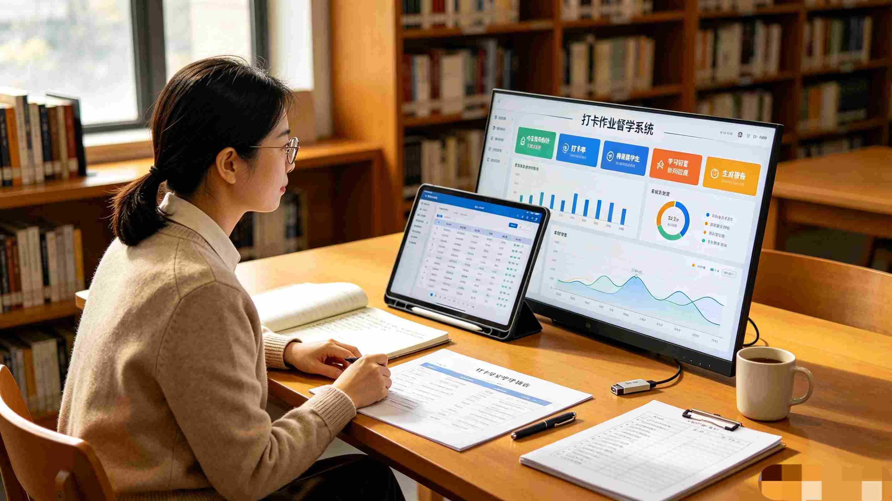 打卡作业督学系统解决方案：家校共育平台