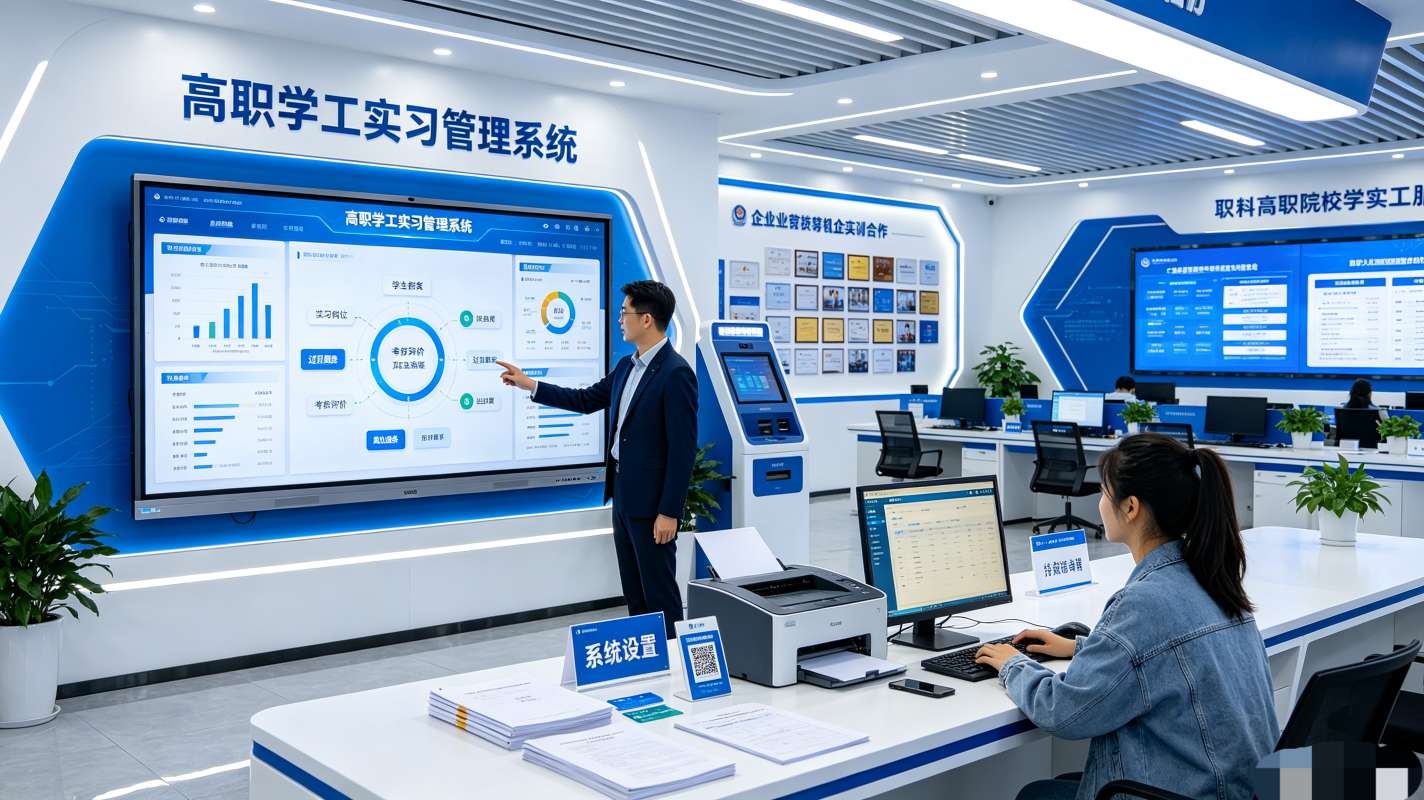 高职学工实习一体化管理系统：校企双师共管数据闭环平台(图2)