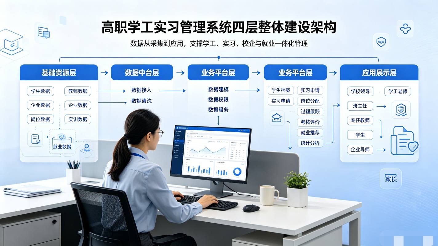 高职学工实习一体化管理系统：校企双师共管数据闭环平台(图3)