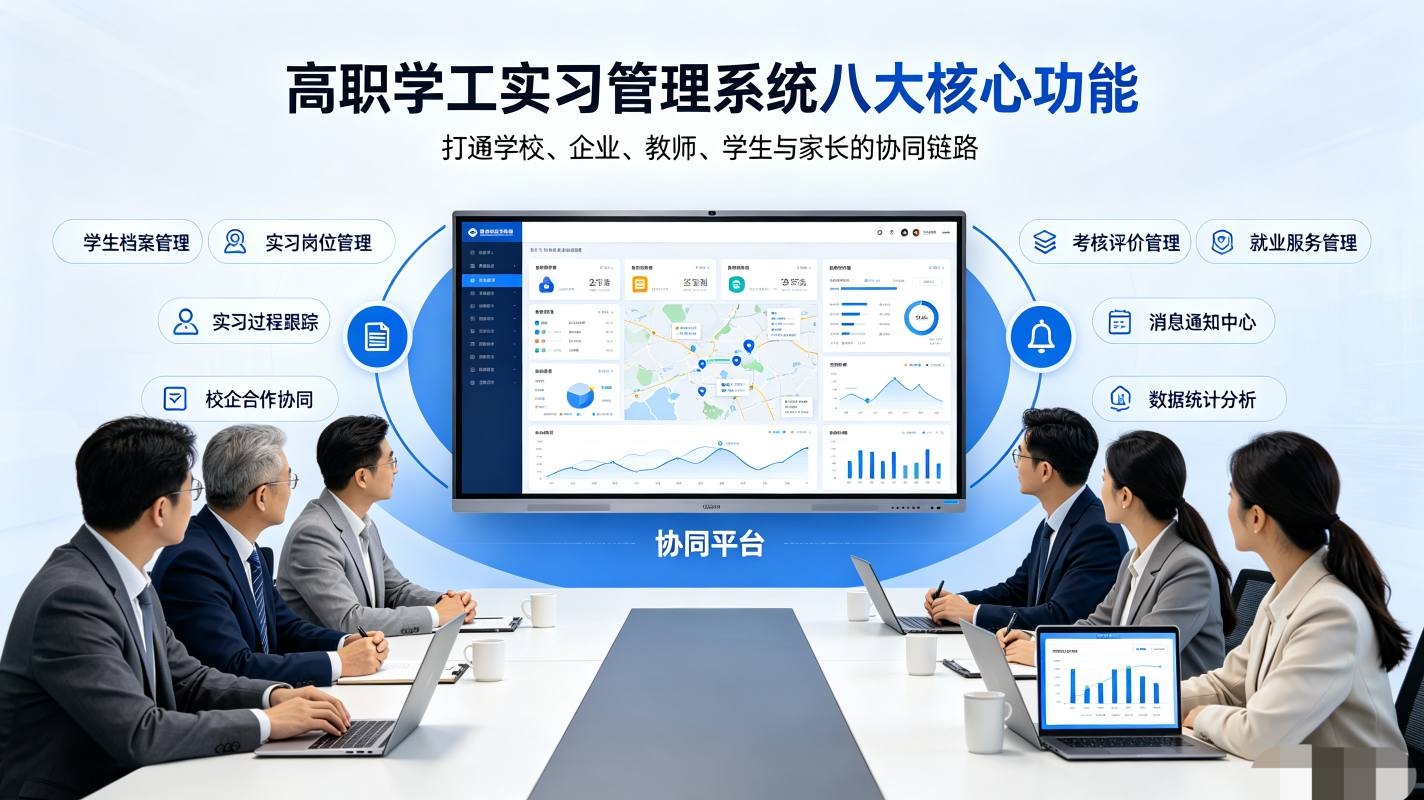 高职学工实习一体化管理系统：校企双师共管数据闭环平台(图4)
