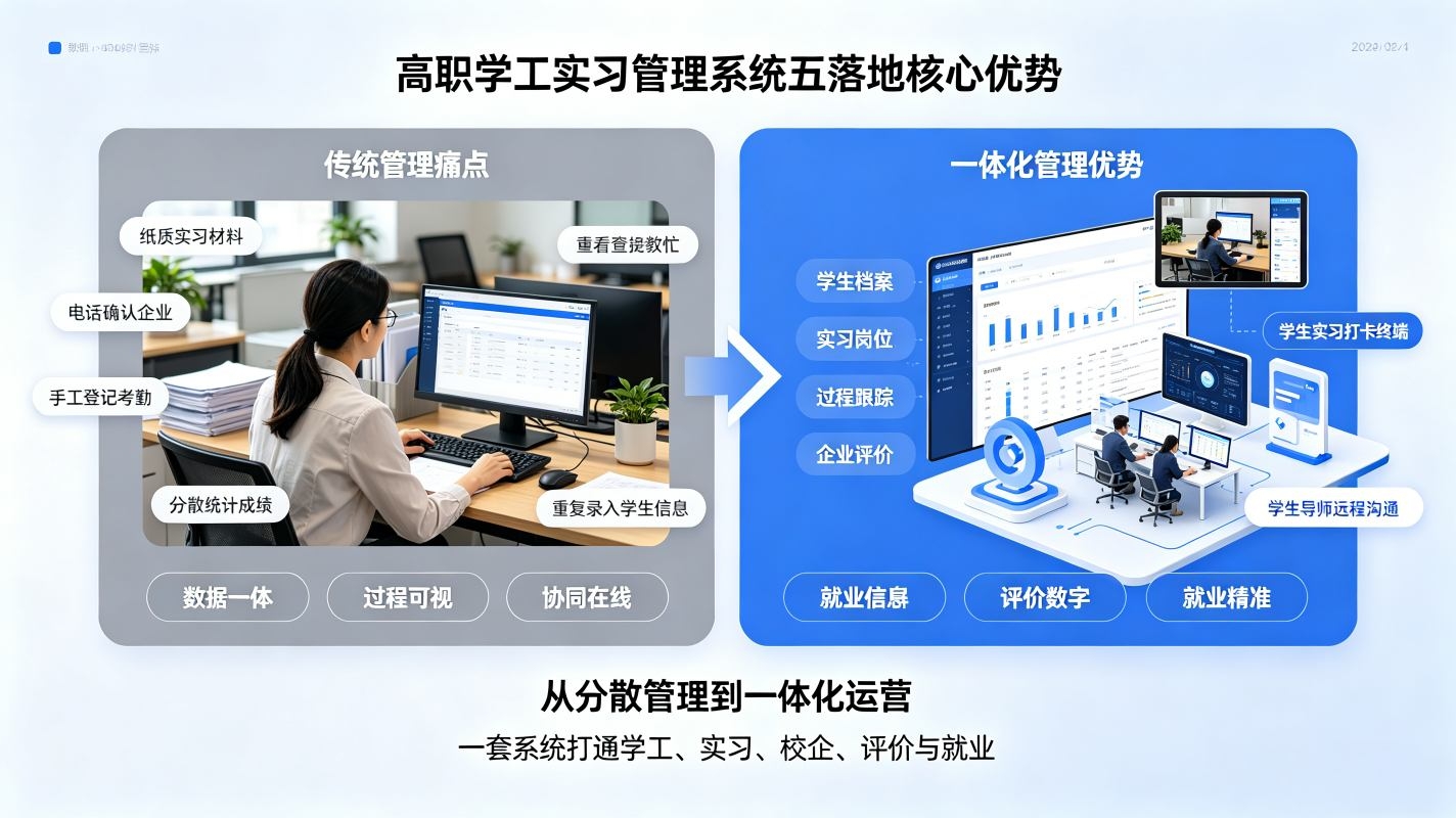 高职学工实习一体化管理系统：校企双师共管数据闭环平台(图5)