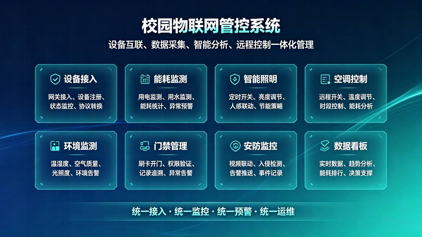 校园物联网管控系统：集约节能智慧校园IoT整体解决方案