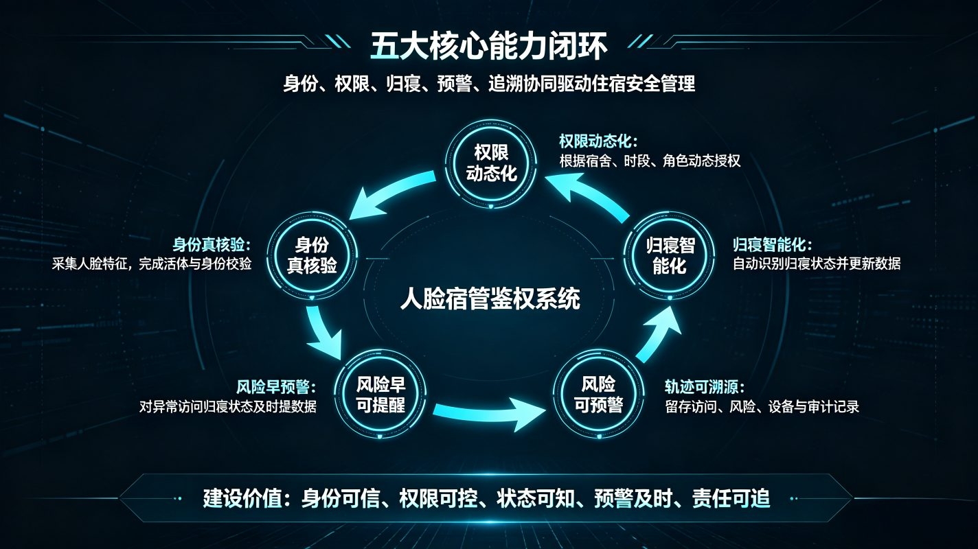 人脸宿管鉴权系统:AI无感归寝·动态权限风控解决方案(图3) 人脸宿管鉴权系统:AI无感归寝,动态权限风控解决方案(图3)