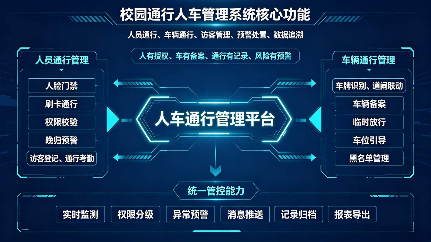 校园通行人车管理系统：违停超速监管、校园交通秩序治理平台(图3)