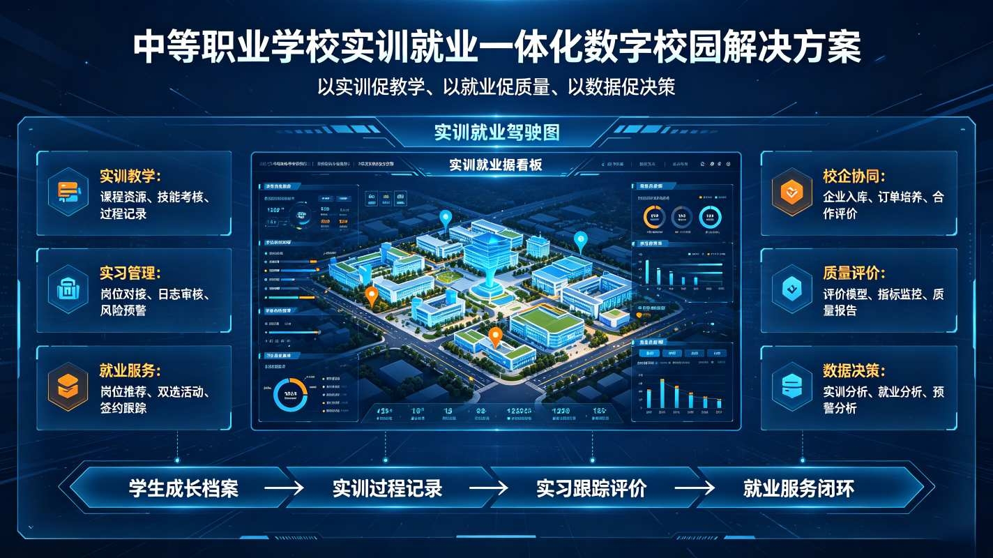 中等职业学校实训就业一体化数字校园解决方案(图4)