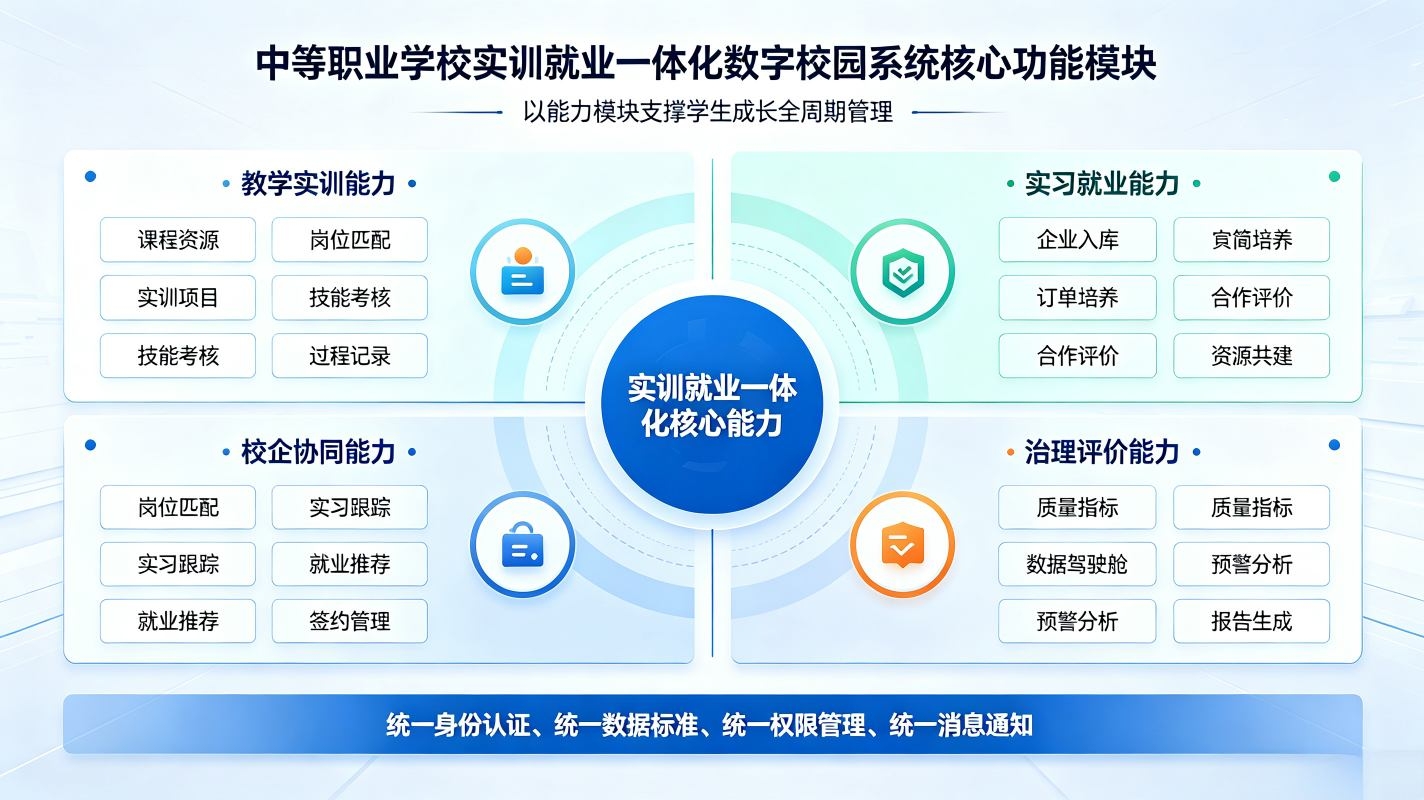 中等职业学校实训就业一体化数字校园解决方案(图3)