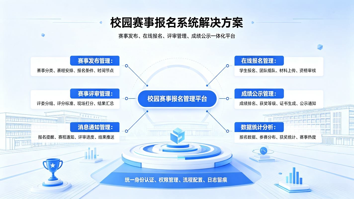 校园赛事报名系统：成绩闭环管控、文体活动数字化平台