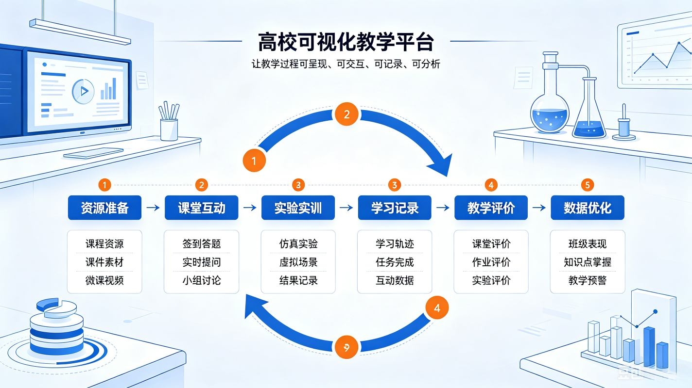 高校可视化教学平台：学情智能分析，教学生态数字化解决方案