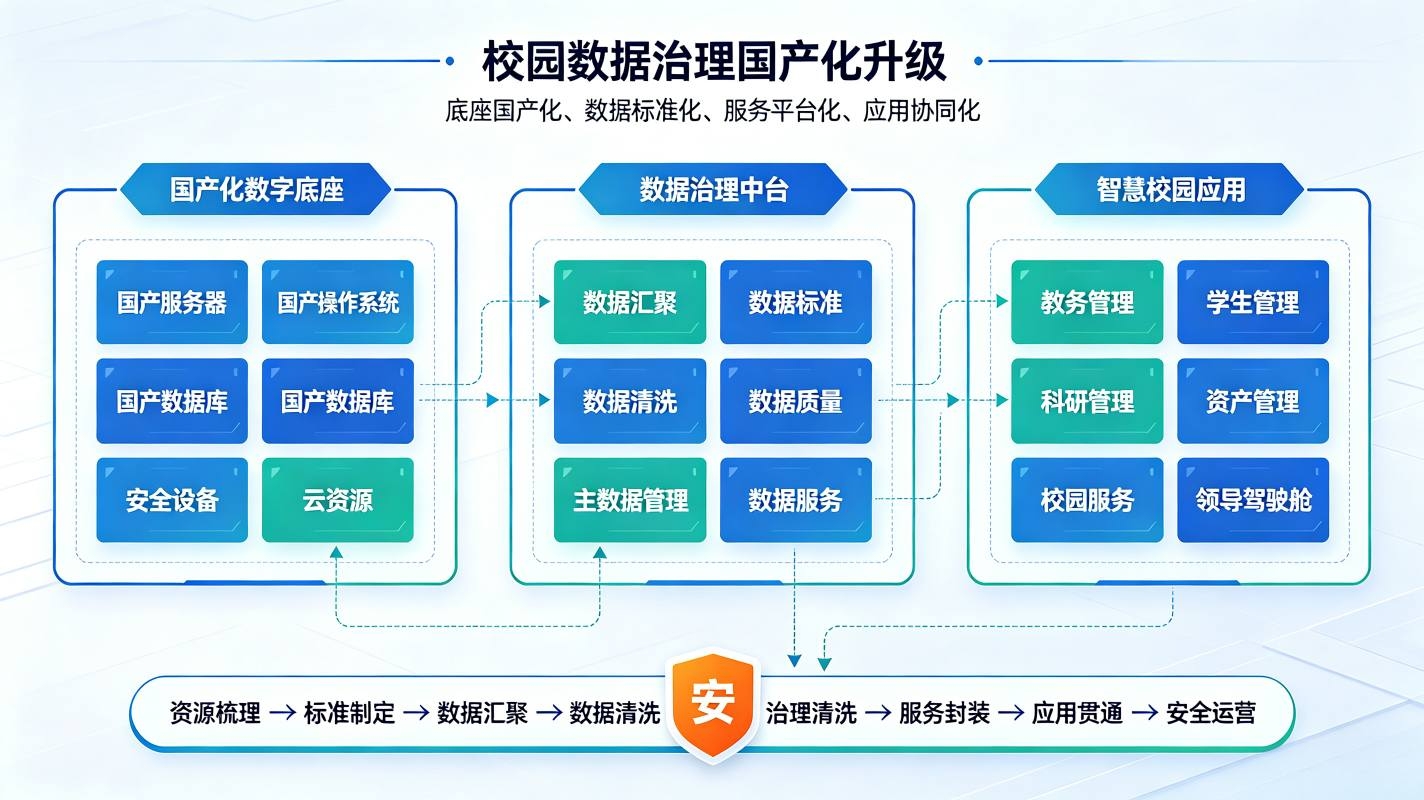 智慧校园国产化改造:筑牢教育安全底座,赋能校园数智新发展(图2) 智慧校园国产化改造:筑牢教育安全底座,赋能校园数智新发展(图2)