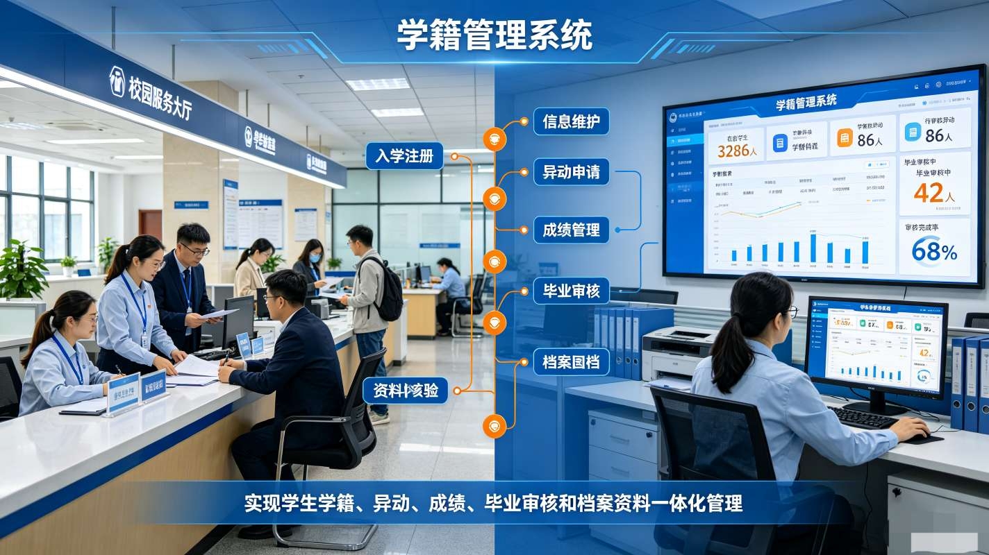 学籍管理系统解决方案:档案合规沉淀,学工数据赋能平台(图1) 学籍管理系统解决方案:档案合规沉淀,学工数据赋能平台(图1)