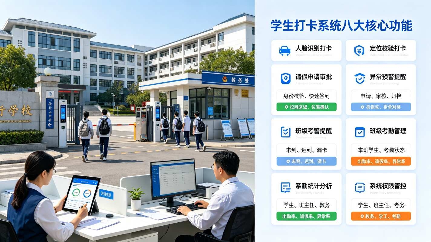 学生打卡系统：异常预警督办，家校联动闭环平台(图3)