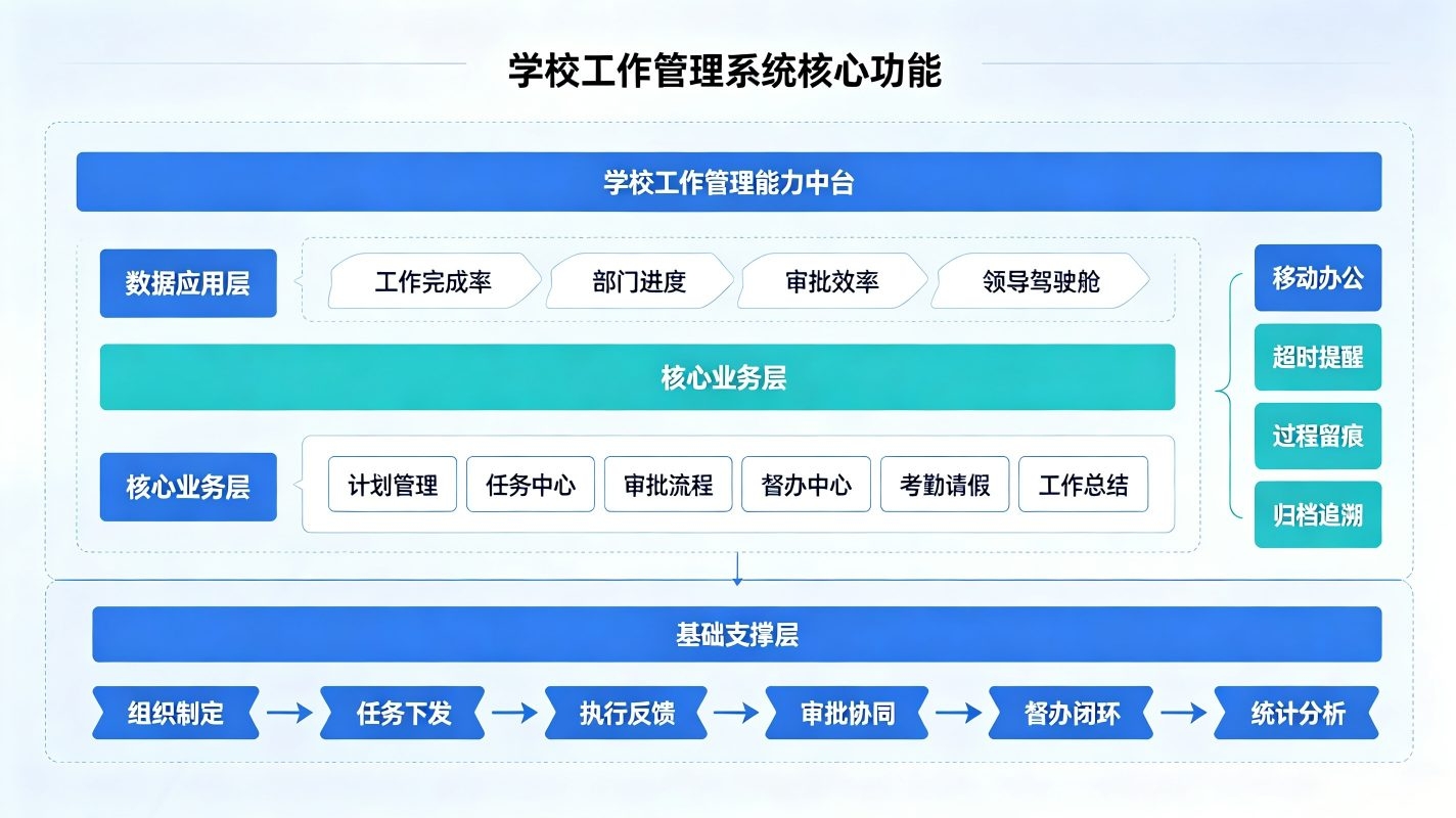工作管理系统：校园工作计划日程与任务督办数字化办公平(图3)