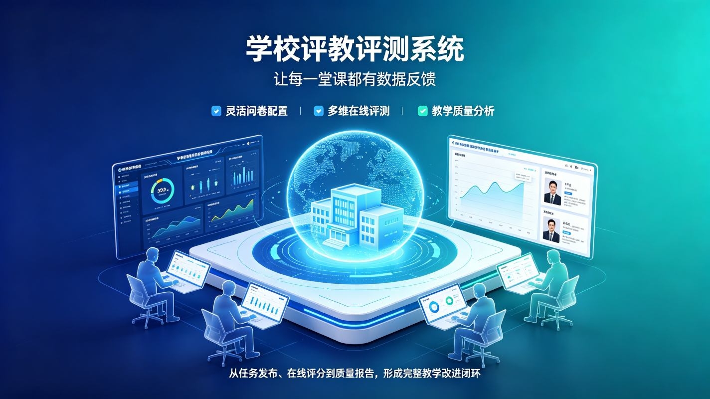 评教评测系统：班主任评教，教职工互评与智能成绩报表平台