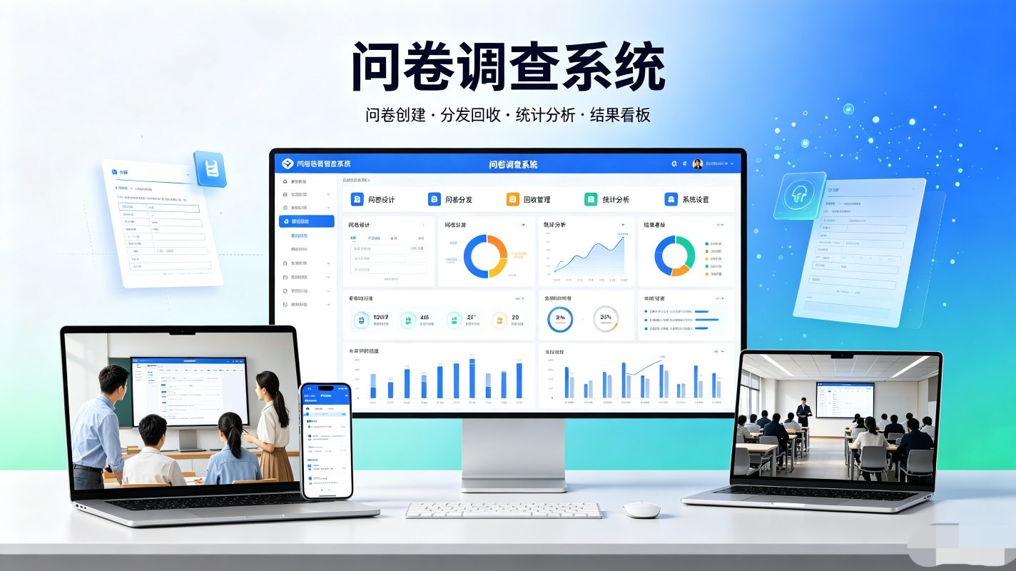 问卷调查系统：校园师生问卷调研、问卷设计与数据报表数字化管理平台