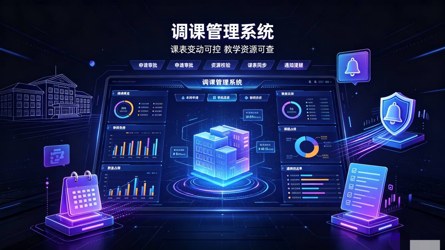 智慧校园调课管理系统:可视化调停课,规范教务排班管理(图1) 智慧校园调课管理系统:可视化调停课,规范教务排班管理(图1)