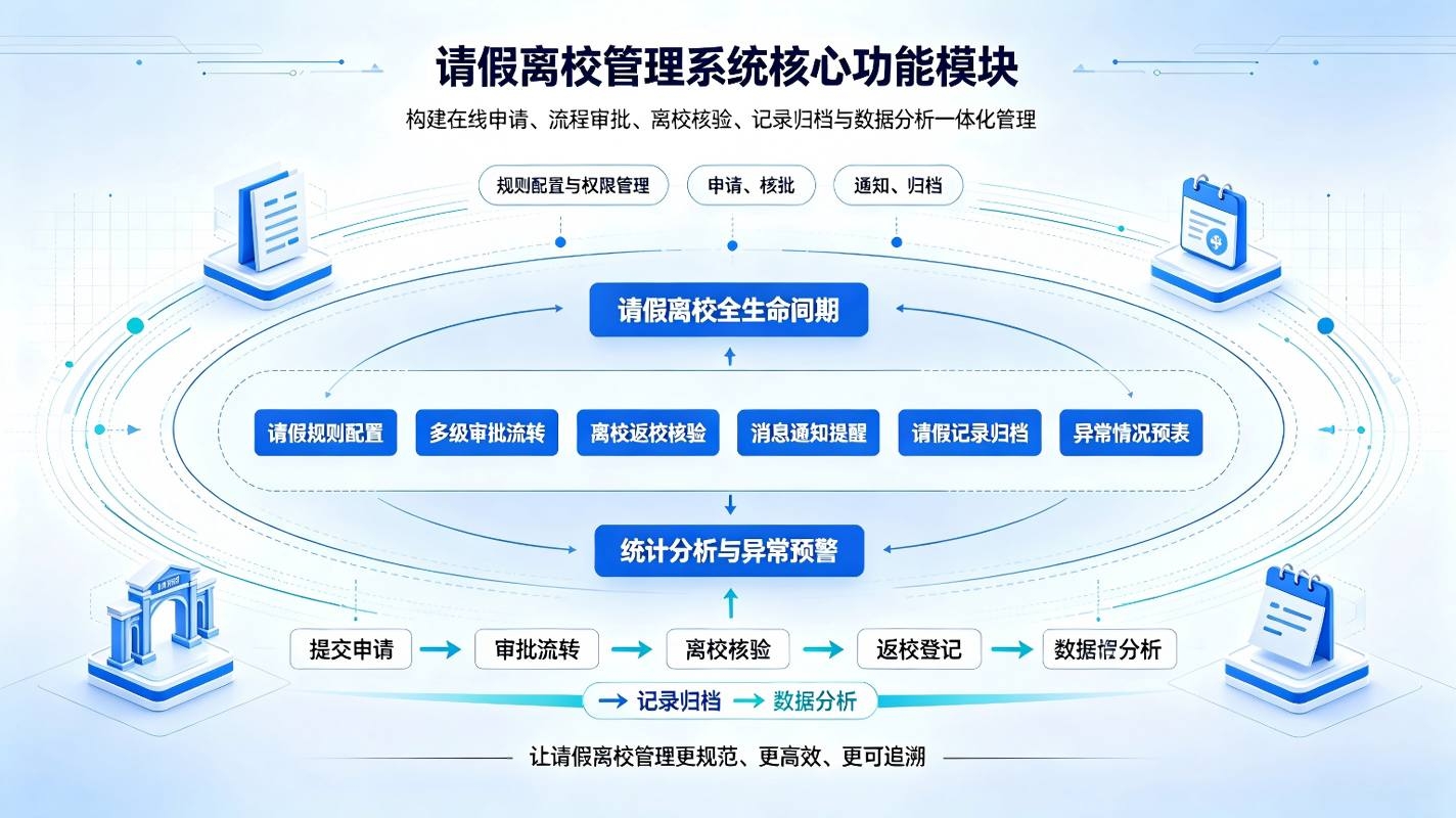 请假离校管理系统:智慧校园学生请假审批与离校安全数字化管理解决方案(图3) 请假离校管理系统:智慧校园学生请假审批与离校安全数字化管理解决方案(图3)