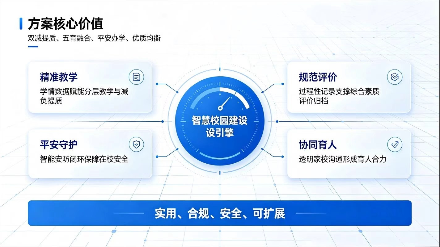 初中智慧校园数字化建设实施方案:赋能五育融合·平安校园治理(图4) 初中智慧校园数字化建设实施方案:赋能五育融合,平安校园治理(图4)