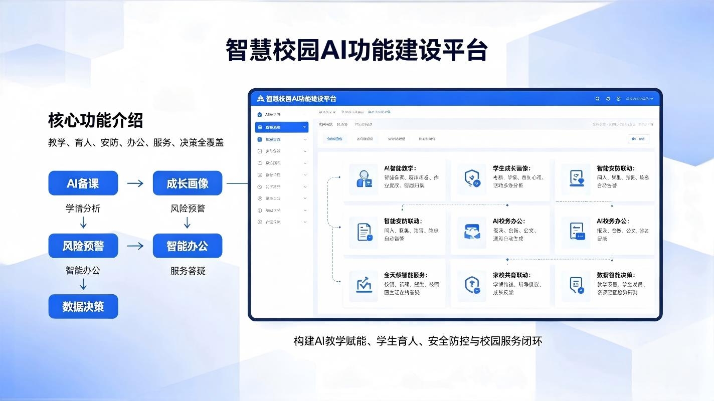 智慧校园人工智能应用功能建设：校园AI教学，治理，服务数字化落地方案(图3)