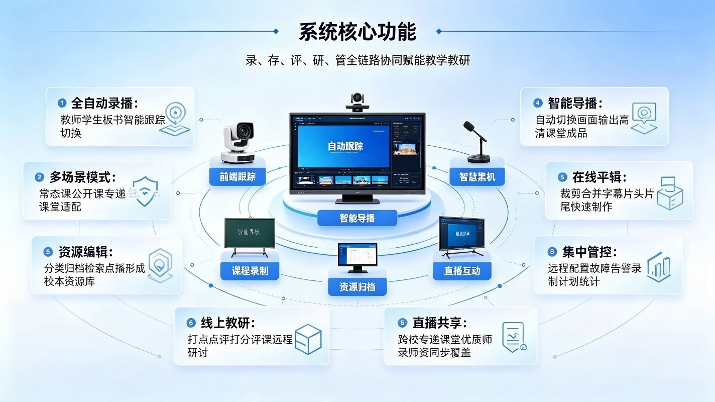 智慧校园录播系统：全场景智能录播教研，沉淀校园优质教学资产(图3)