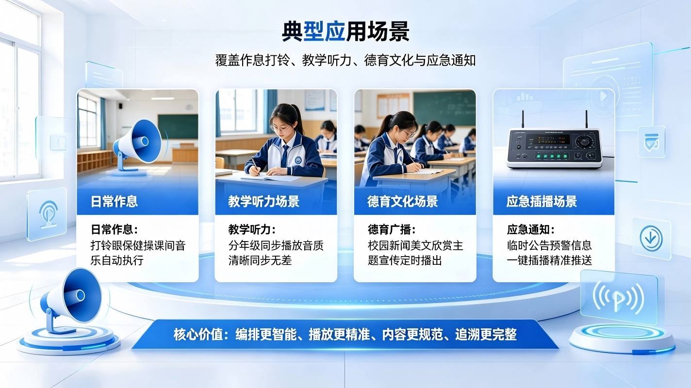 校园智能广播播放系统:智能编排+精准播放,构建校园自动化广播内容管控体系(图4) 校园智能广播播放系统:智能编排、精准播放,构建校园自动化广播内容管控体系(图4)