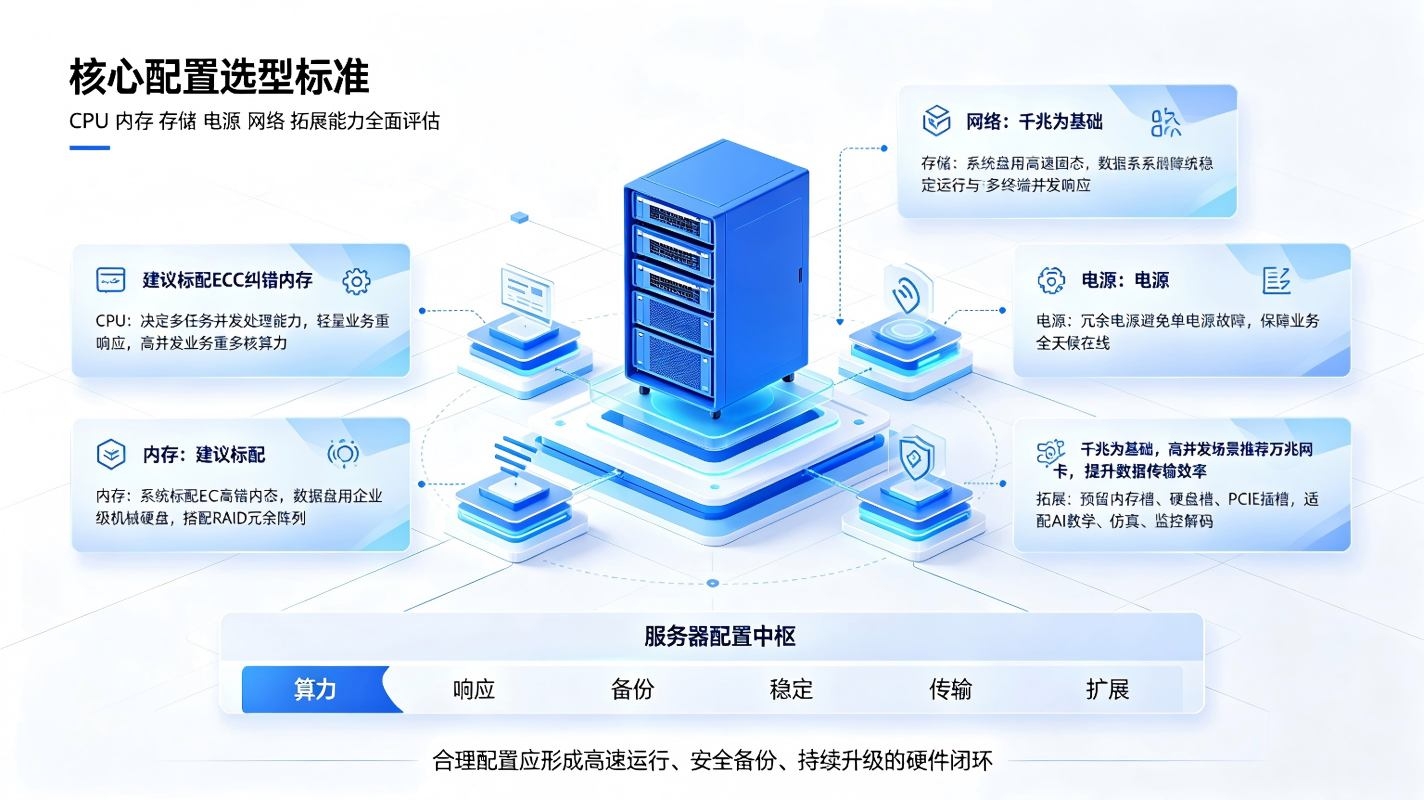 智慧校园服务器推荐指南:校园信息化硬件选型、配置适配与部署方案(图3) 智慧校园服务器推荐指南:校园信息化硬件选型、配置适配与部署方案(图3)