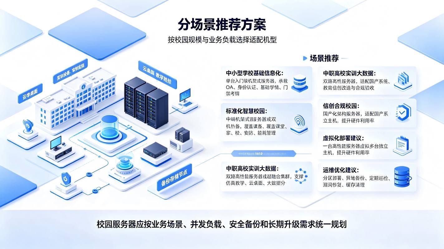 智慧校园服务器推荐指南:校园信息化硬件选型、配置适配与部署方案(图4) 智慧校园服务器推荐指南:校园信息化硬件选型、配置适配与部署方案(图4)