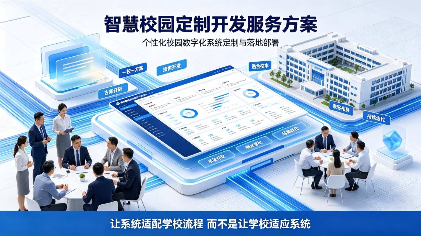 智慧校园定制开发服务方案:个性化校园数字化系统定制与落地部署(图1) 智慧校园定制开发服务方案:个性化校园数字化系统定制与落地部署(图1)