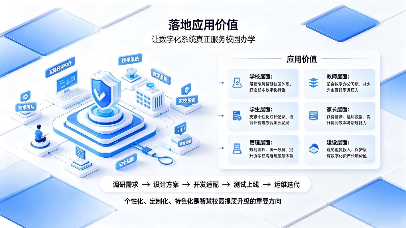智慧校园定制开发服务方案:个性化校园数字化系统定制与落地部署(图4) 智慧校园定制开发服务方案:个性化校园数字化系统定制与落地部署(图4)