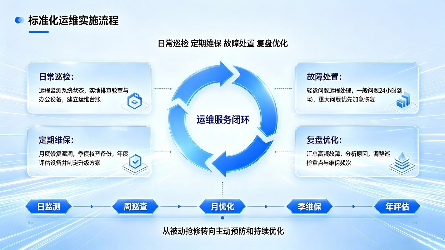 智慧校园运维服务规划方案:校园数字化系统长效稳定运营保障体系(图4) 智慧校园运维服务规划方案:校园数字化系统长效稳定运营保障体系(图4)