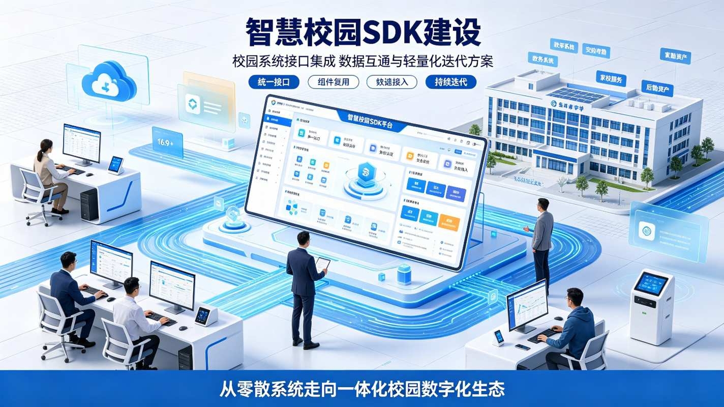 智慧校园SDK建设:校园系统接口集成,数据互通与轻量化迭代方案(图1) 智慧校园SDK建设:校园系统接口集成,数据互通与轻量化迭代方案(图1)