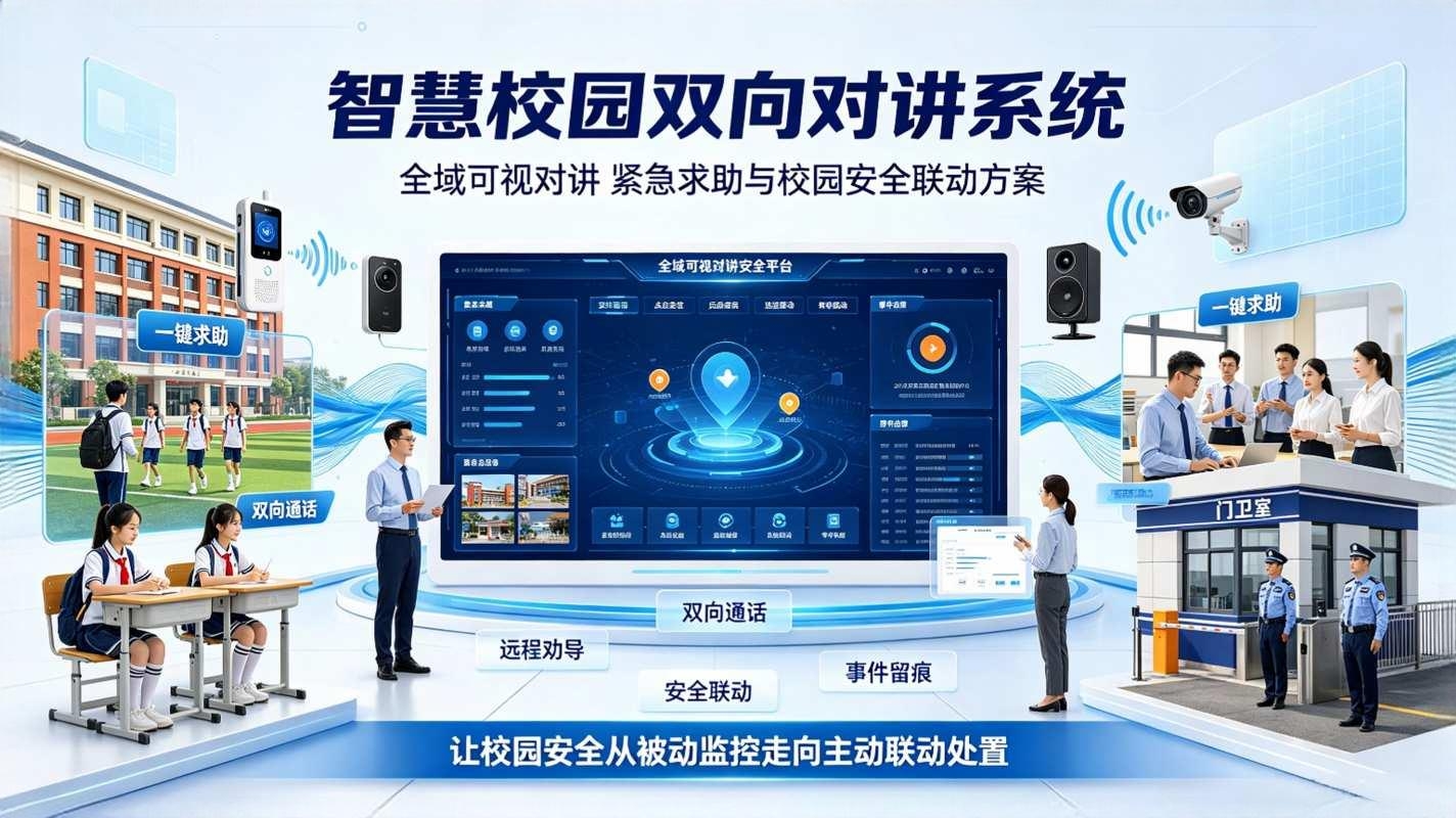 智慧校园双向对讲系统:紧急求助与校园安全联动方案(图1) 智慧校园双向对讲系统:紧急求助与校园安全联动方案(图1)