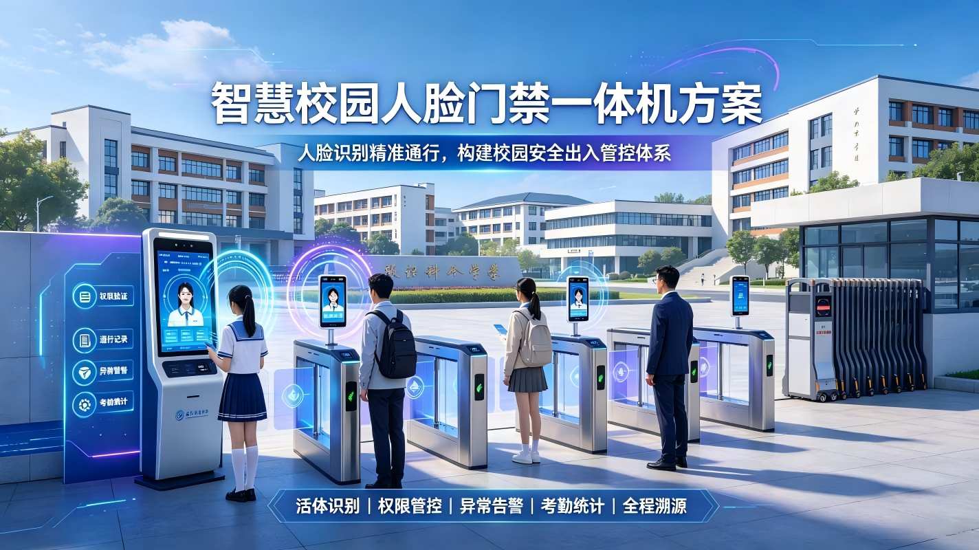 智慧校园人脸门禁一体机方案：构建校园安全出入管控体系