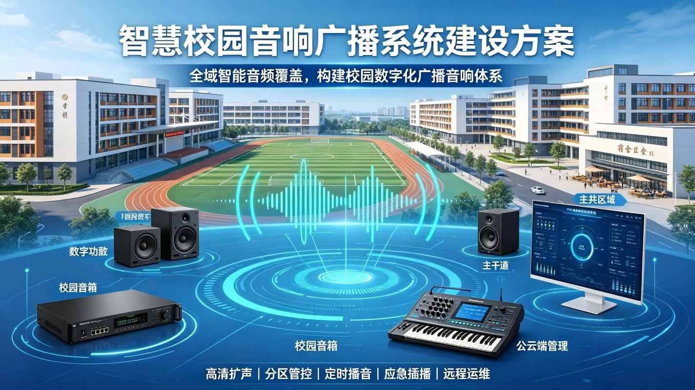 智慧校园音响广播系统建设方案：构建校园数字化广播音响体系(图1)
