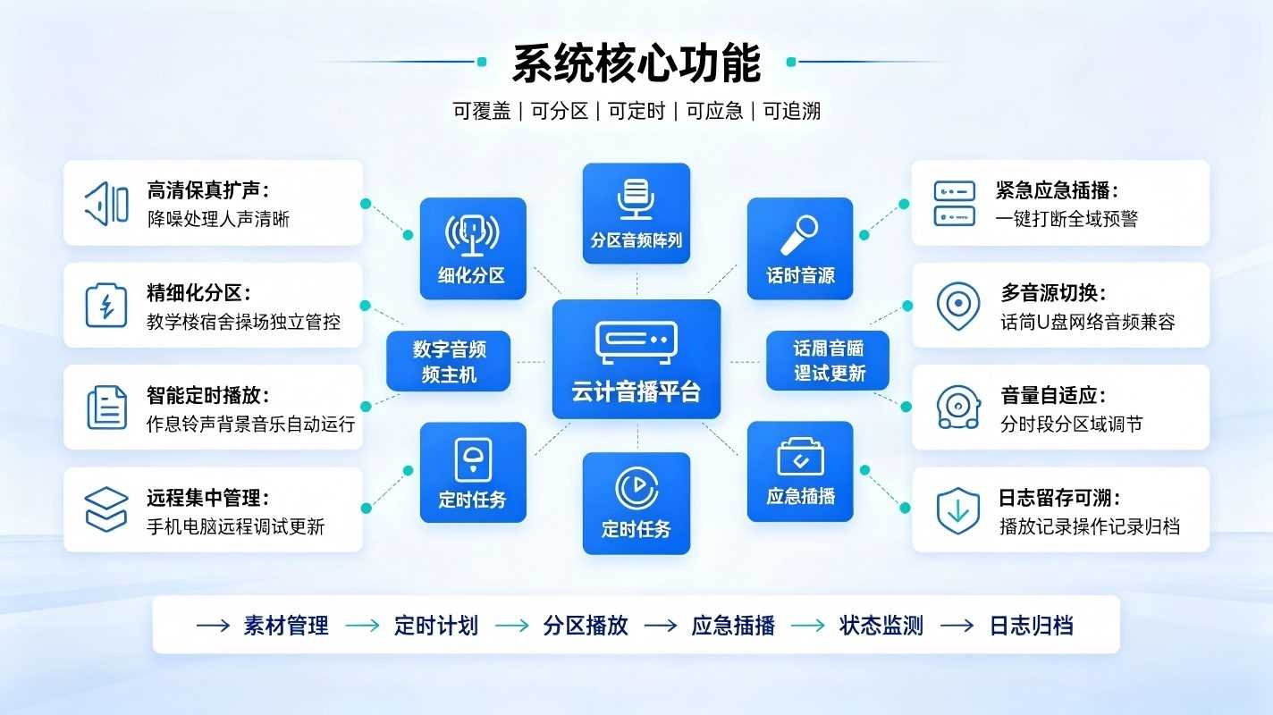 智慧校园音响广播系统建设方案：构建校园数字化广播音响体系(图3)