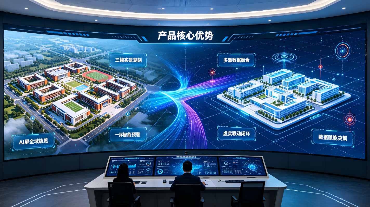 数字孪生校园总览系统：一屏统览校园全域智能可视化管控平台(图3)