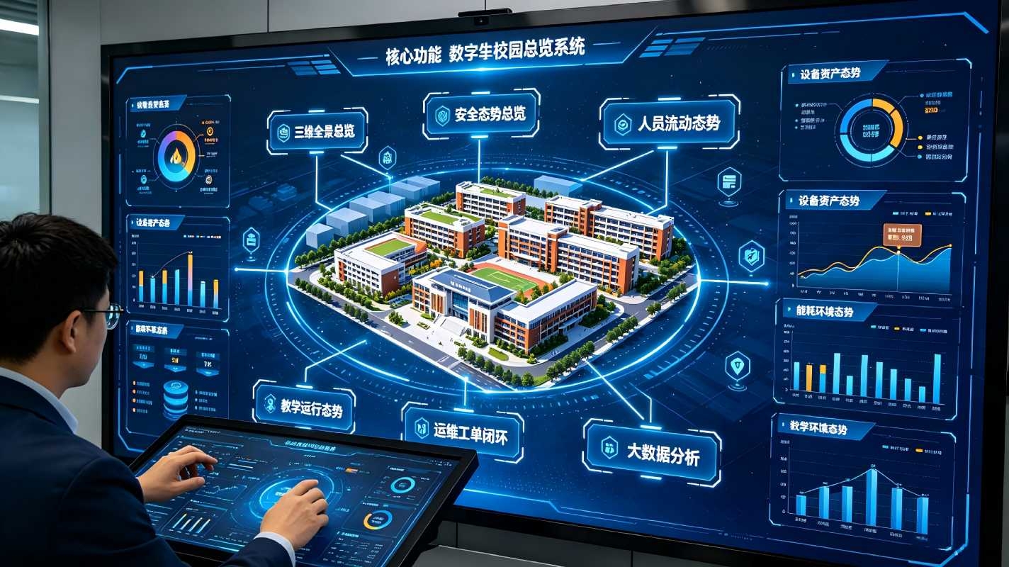 数字孪生校园总览系统：一屏统览校园全域智能可视化管控平台(图4)