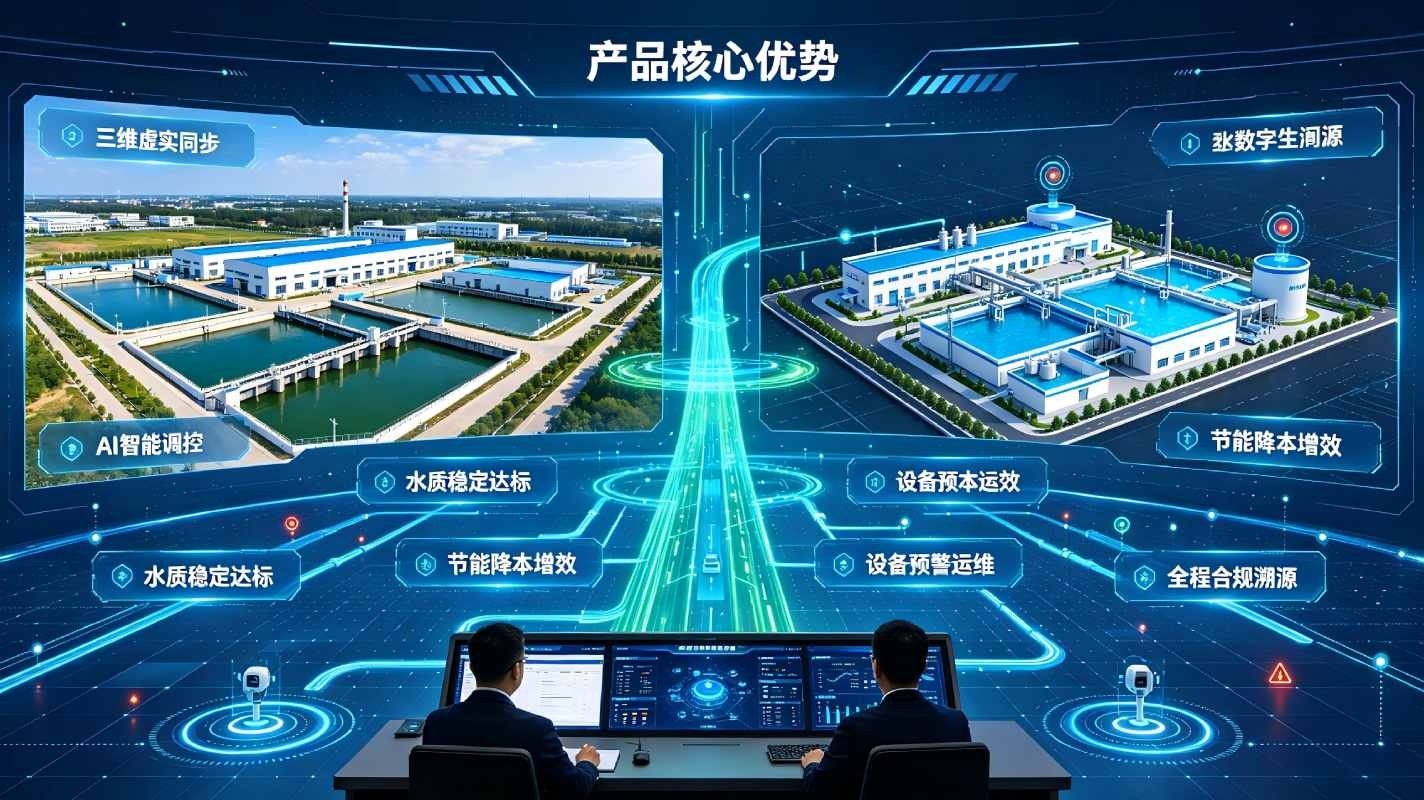 数字孪生污水处理系统：智慧水务全流程可视化智能管控解决方案(图3)