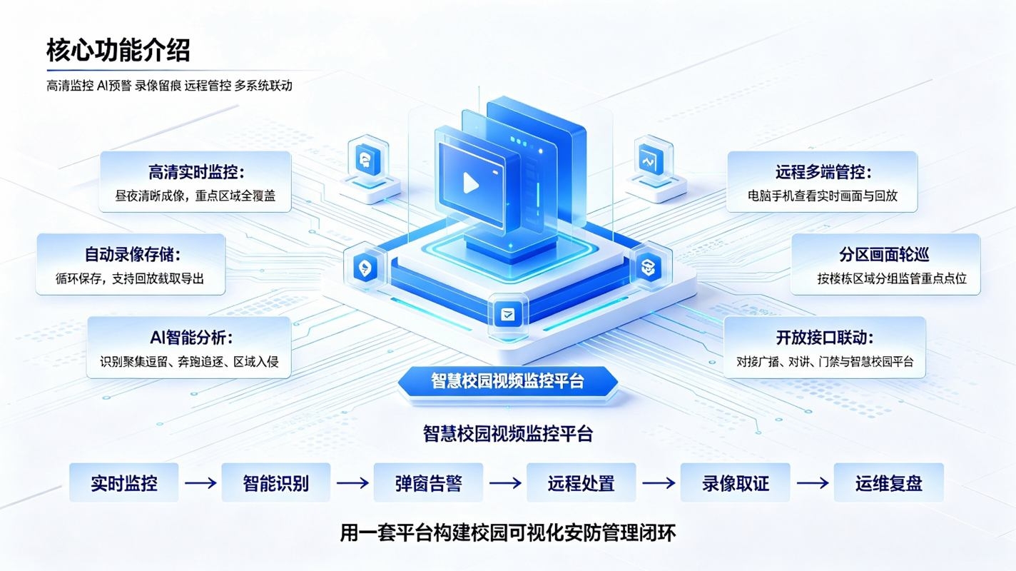 智慧校园视频监控系统：全域安防可视，校园平安管控解决方案(图3)