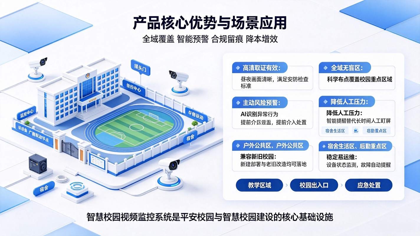 智慧校园视频监控系统：全域安防可视，校园平安管控解决方案(图4)