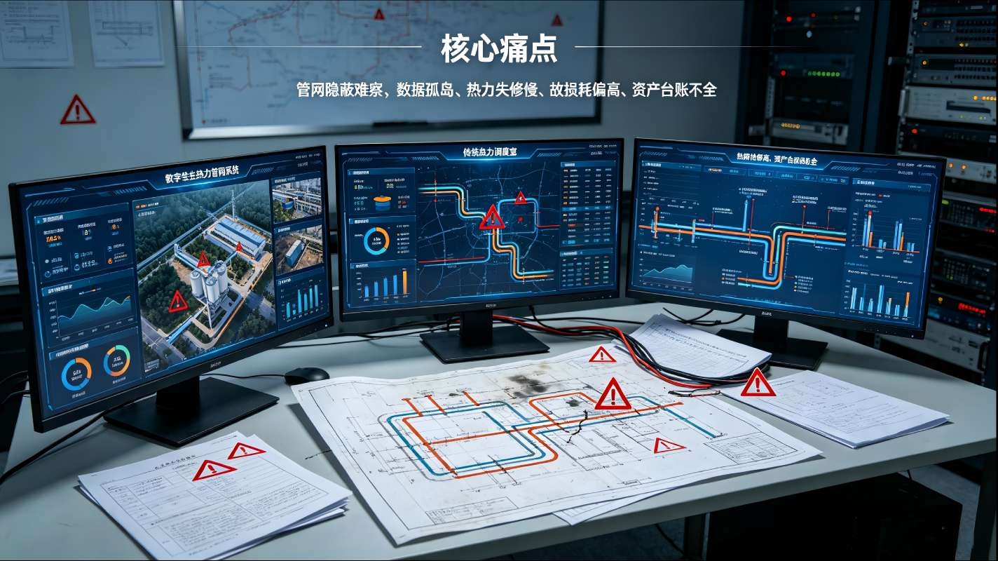 数字孪生热力管网系统：智慧供热管网可视化智能调度运维平台(图2)