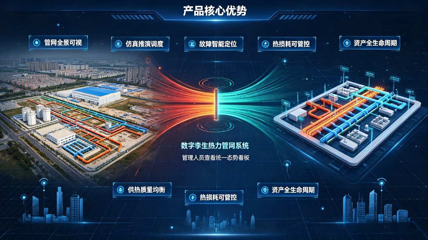 数字孪生热力管网系统：智慧供热管网可视化智能调度运维平台(图3)