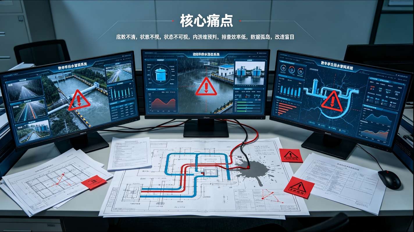 数字孪生排水管网系统：城市地下管网智慧防汛运维解决方案(图2)