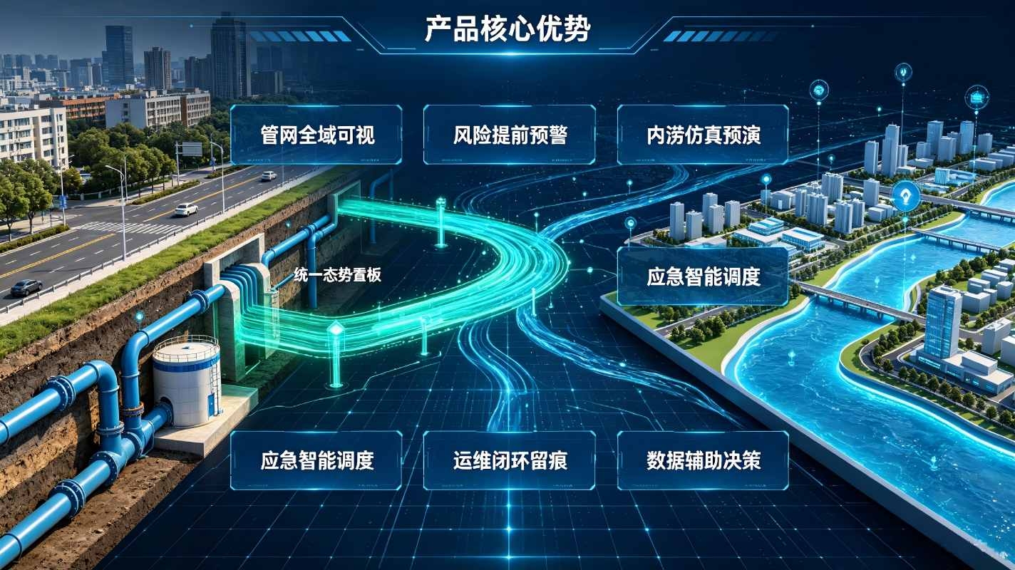 数字孪生排水管网系统：城市地下管网智慧防汛运维解决方案(图3)
