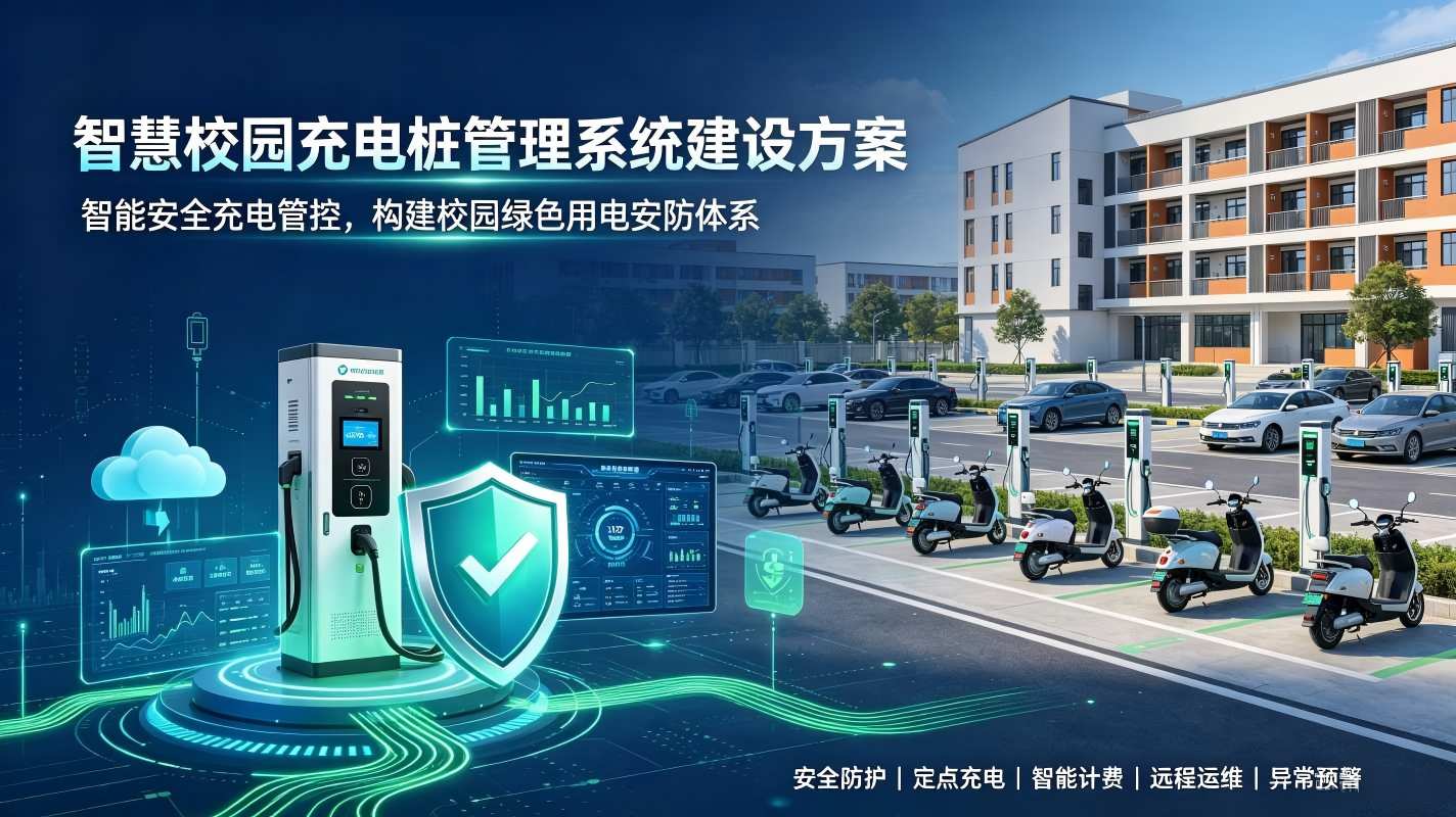 智慧校园充电桩管理系统建设方案：构建校园绿色用电安防体系